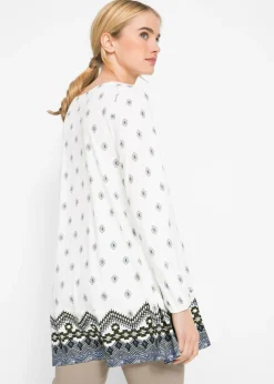 bonprix bonprix Túnica de mezcla de viscosa y algodón crema suave Online