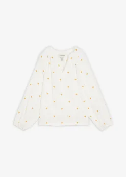 bonprix bonprix Túnica de muselina blanco-arena tostado Discount