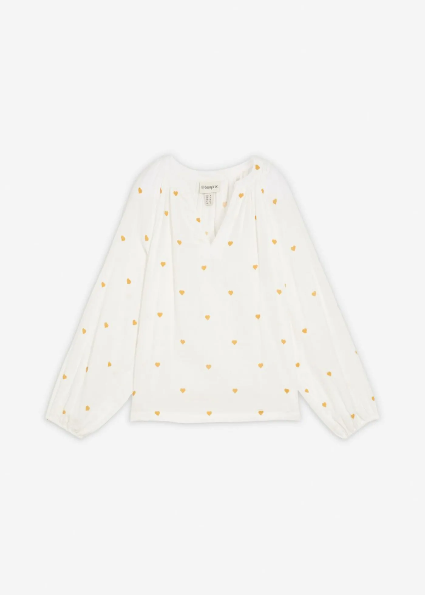 bonprix bonprix Túnica de muselina blanco-arena tostado Discount