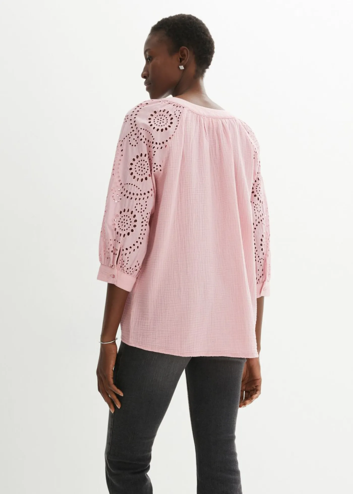 bonprix bonprix Túnica de muselina ligera rosa apagado Hot