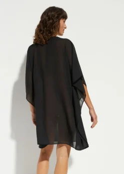 bonprix bonprix Túnica de playa de gasa ligera Negro Clearance