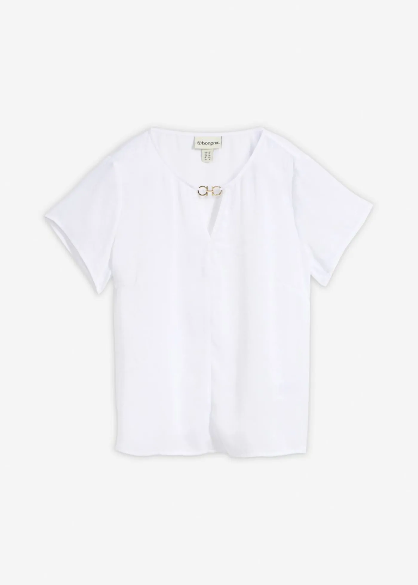 bonprix bonprix Túnica de satén fino Blanco Hot