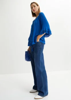 bonprix bonprix Túnica de viscosa suave Azul ártico Best