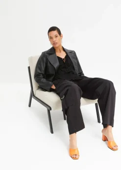 bonprix bonprix Túnica de viscosa suave Negro Clearance