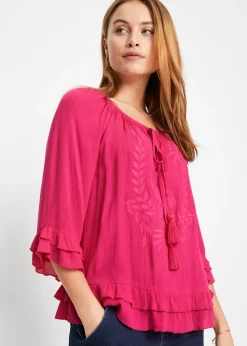 bonprix bonprix Túnica de viscosa suave Pink lady