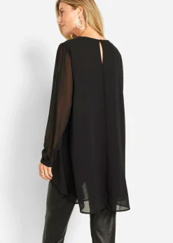 bonprix bonprix Túnica larga asimétrica Negro Clearance