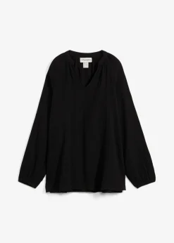 bonprix bonprix Túnica larga de muselina Negro Clearance