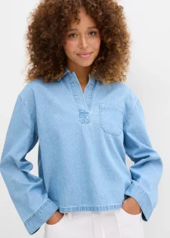 bonprix bonprix Túnica vaquera Denim hielo Online