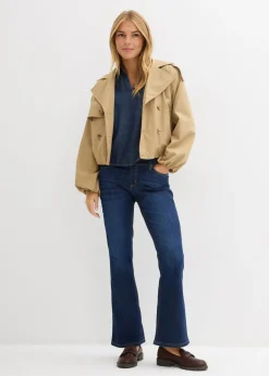 bonprix bonprix Túnica vaquera de algodón orgánico puro azul oscuro denim usado Sale