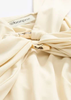 bonprix bonprix Top anudado al cuello con hebilla decorativa Crudo Hot