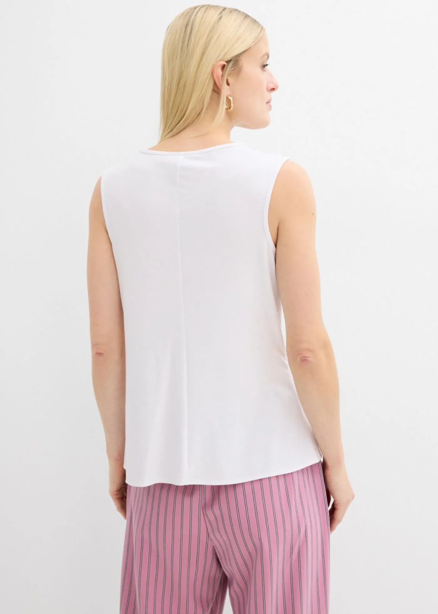 bonprix bonprix Top asimétrico Blanco Discount