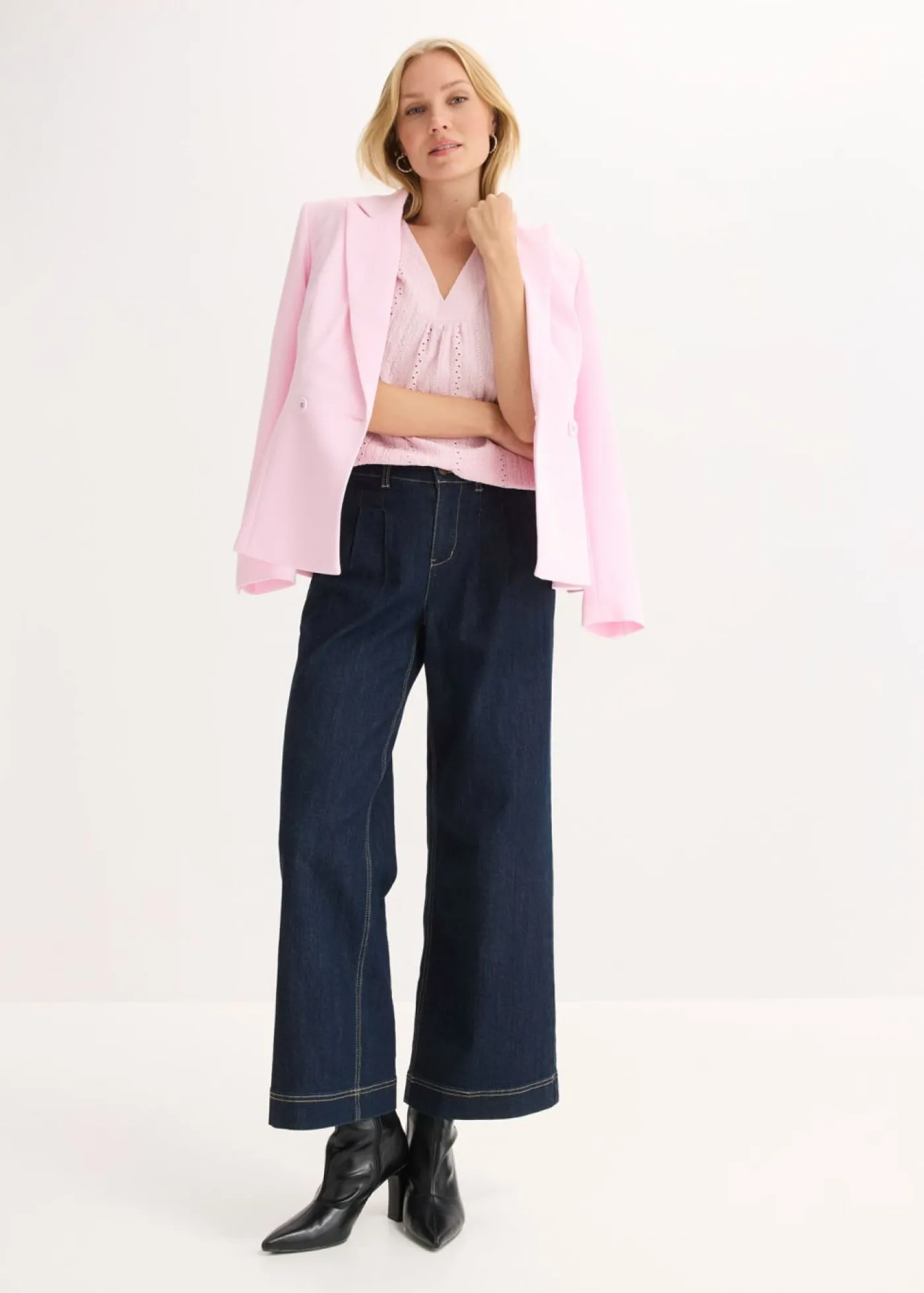 bonprix bonprix Top con bordado calado rosa cristal Best