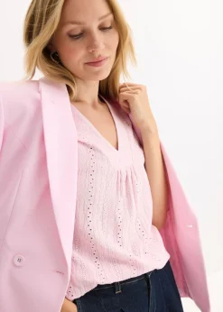 bonprix bonprix Top con bordado calado rosa cristal Best