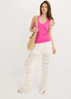 bonprix bonprix Top con cuello halter y escote pronunciado fucsia Best