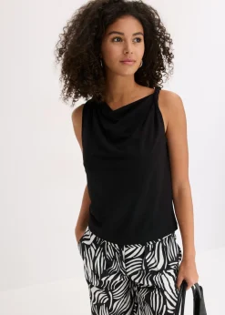 bonprix bonprix Top con detalle anudado Negro Best