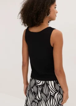 bonprix bonprix Top con detalle anudado Negro Best