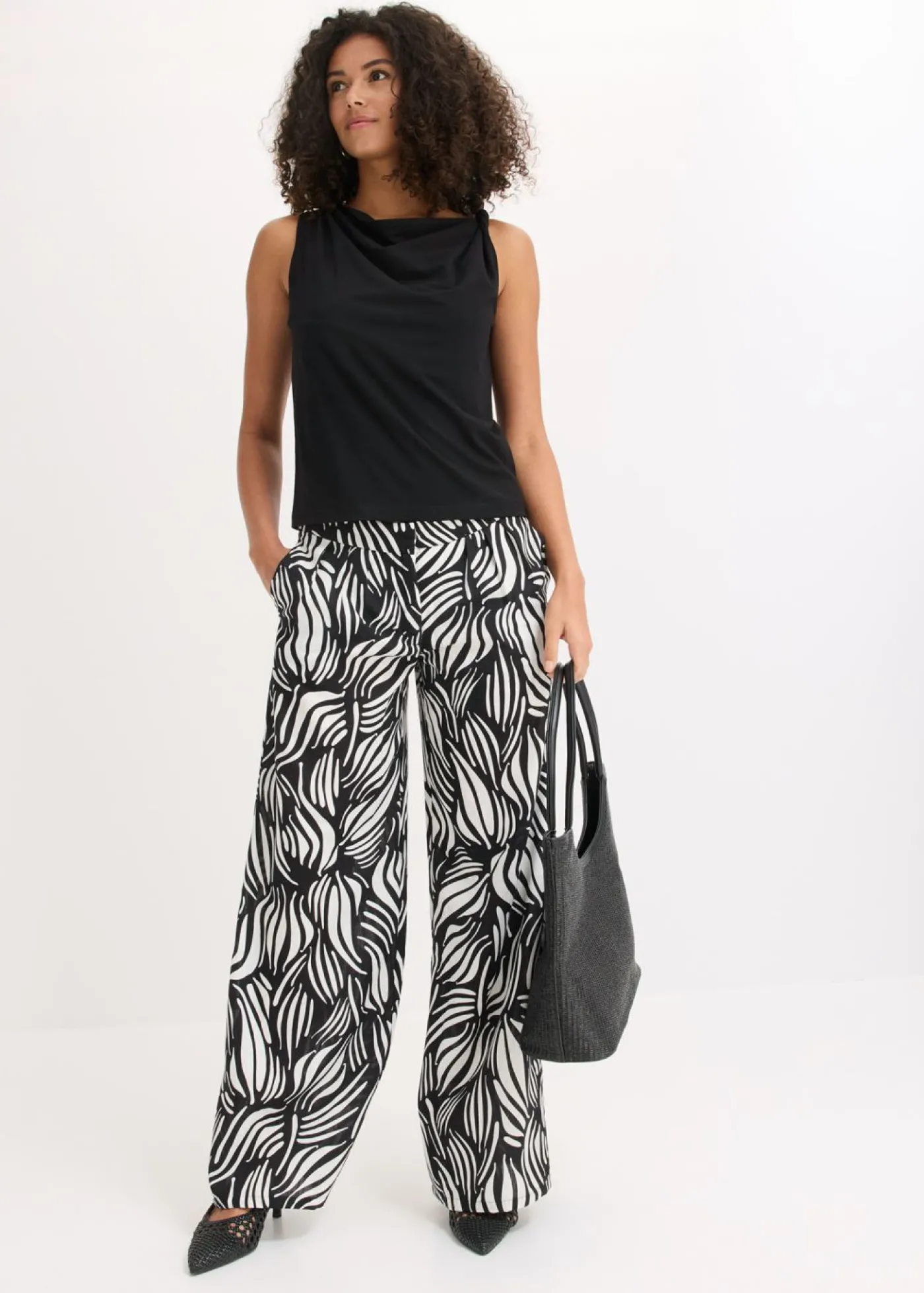 bonprix bonprix Top con detalle anudado Negro Best