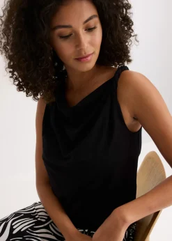 bonprix bonprix Top con detalle anudado Negro Best