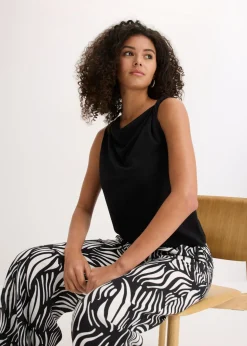 bonprix bonprix Top con detalle anudado Negro Best