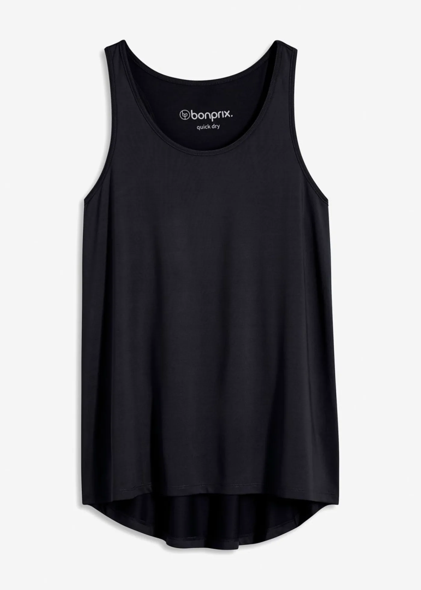 bonprix bonprix Top con espalda deportiva y material de secado rápido Negro Outlet