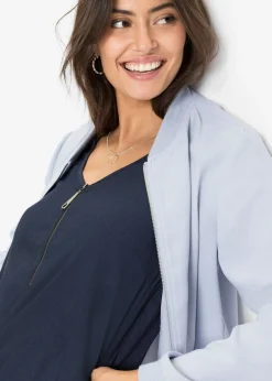 bonprix bonprix Top con hombros de encaje Azul oscuro Sale