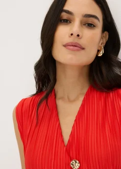 bonprix bonprix Top con plisado fresa Outlet