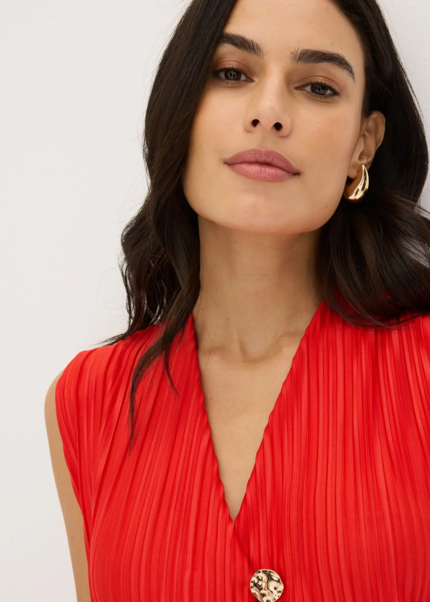 bonprix bonprix Top con plisado fresa Outlet