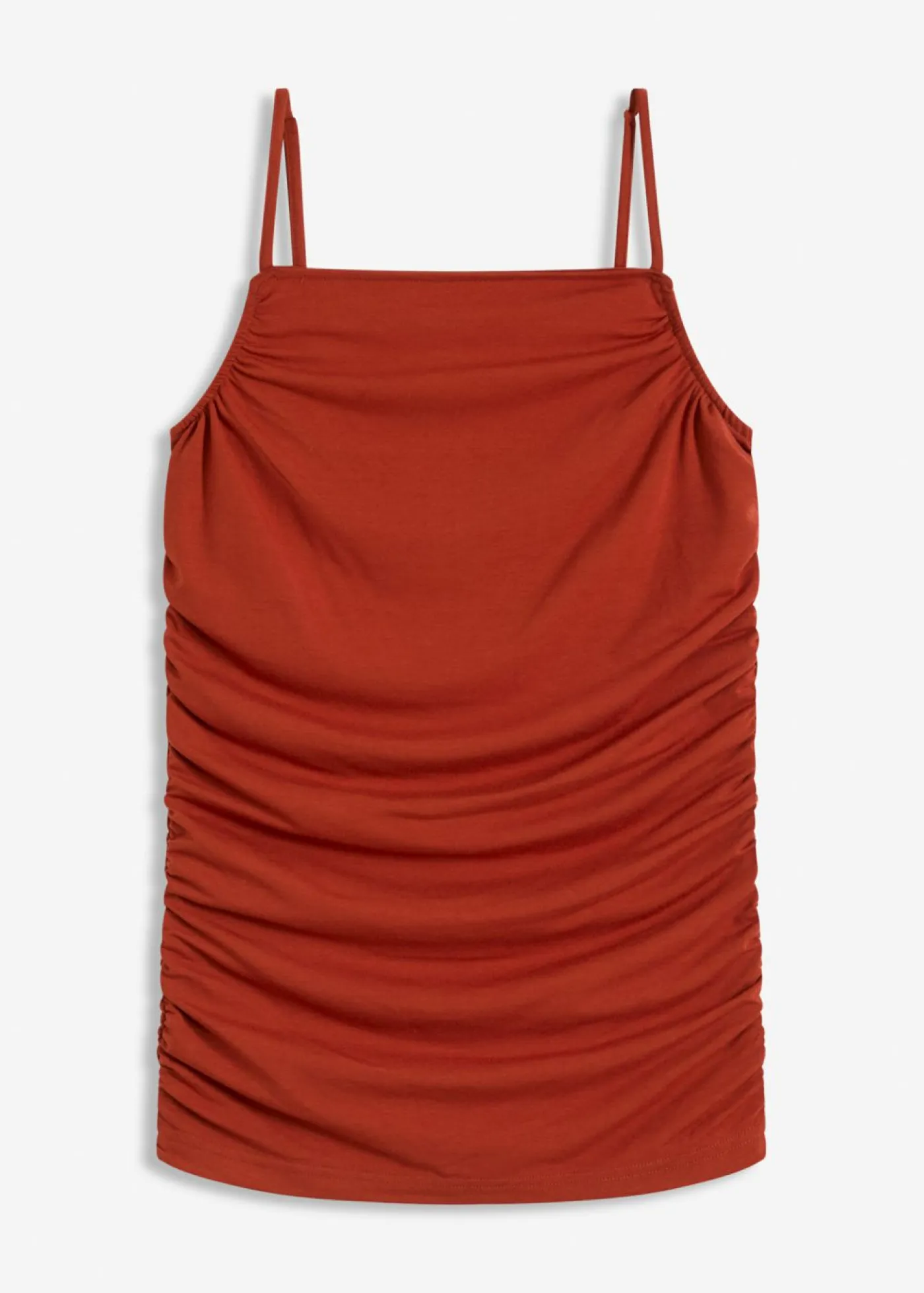 bonprix bonprix Top con tirantes finos y fruncidos óxido Sale