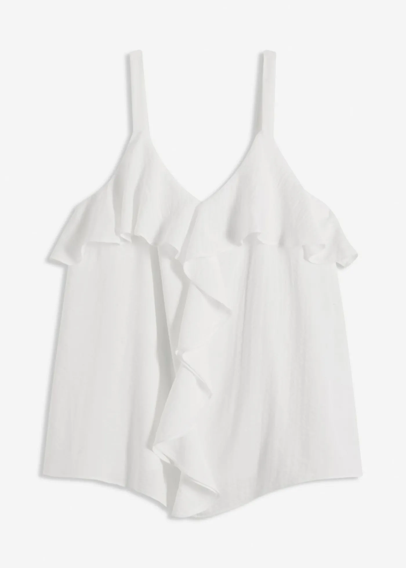 bonprix bonprix Top con tirantes finos y satén brillante Blanco lana Best