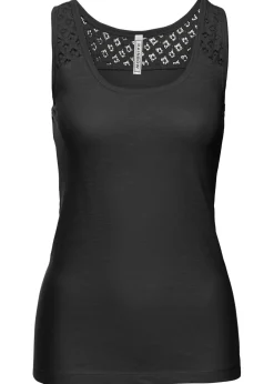 bonprix bonprix Top de algodón Negro Outlet