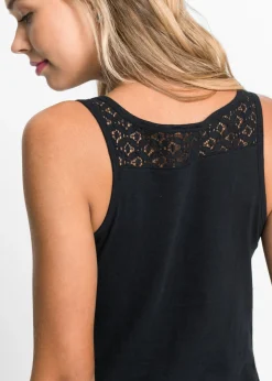 bonprix bonprix Top de algodón Negro Outlet