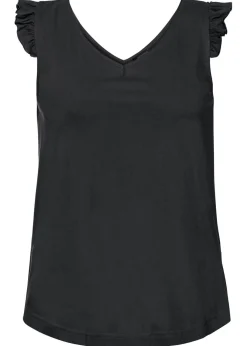 bonprix bonprix Top de algodón orgánico puro Negro Outlet