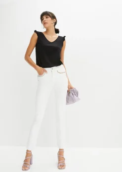 bonprix bonprix Top de algodón orgánico puro Negro Outlet