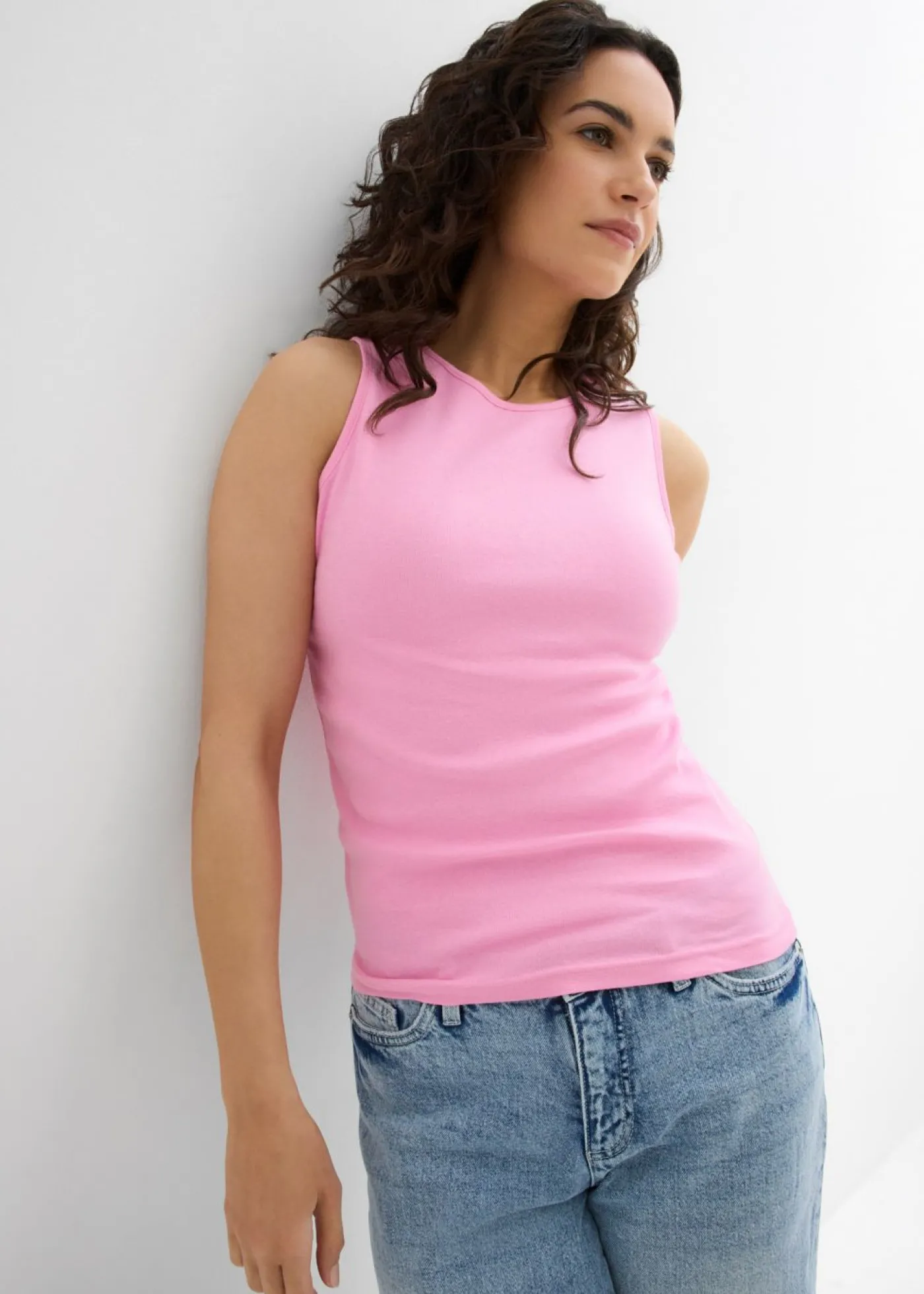 bonprix bonprix Top de algodón orgánico puro Rosa Clearance