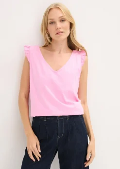 bonprix bonprix Top de algodón orgánico puro Rosa Sale