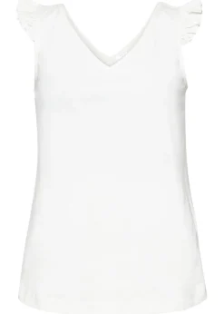 bonprix bonprix Top de algodón orgánico puro Blanco lana New