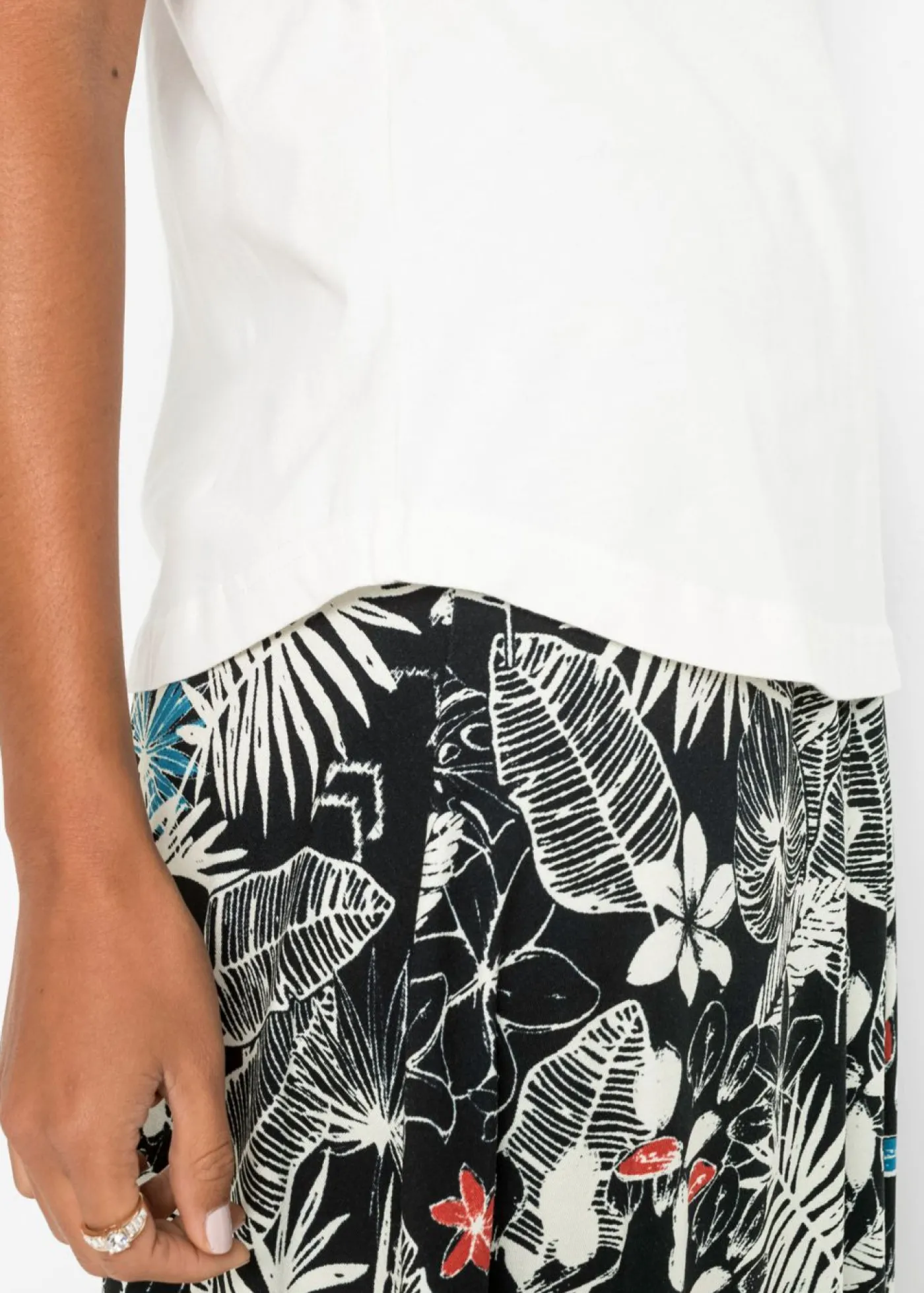 bonprix bonprix Top de algodón orgánico puro Blanco lana New
