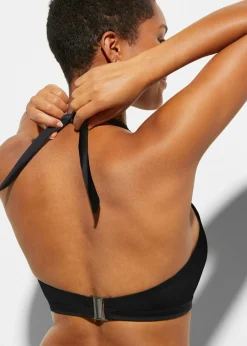 bonprix bonprix Top de bikini anudado al cuello Negro Clearance