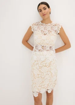 bonprix bonprix Top de encaje Blanco lana Sale