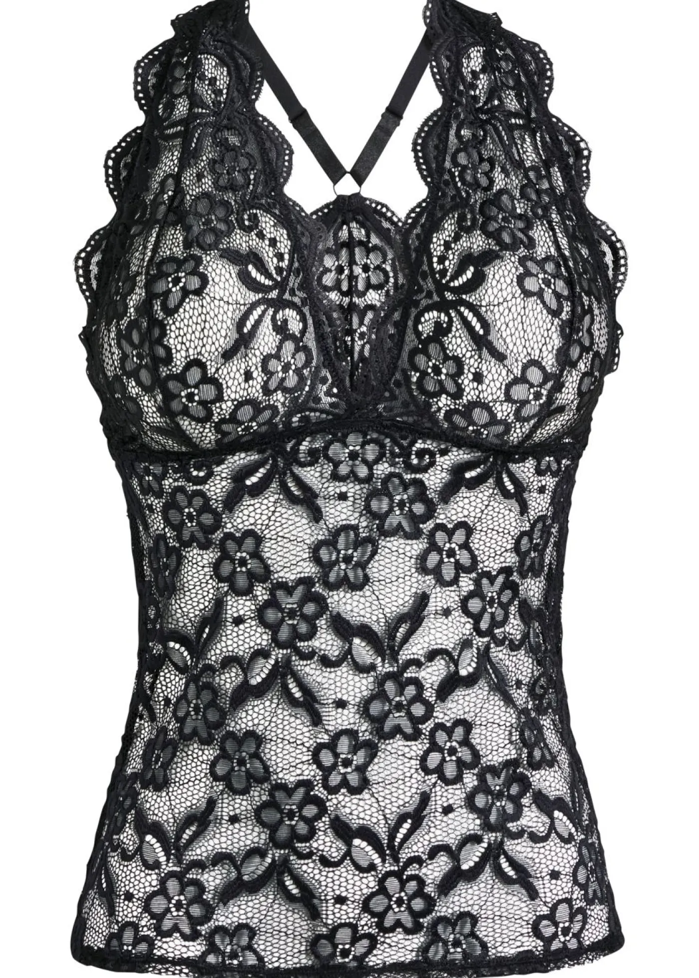 bonprix bonprix Top de encaje delicado Negro Discount
