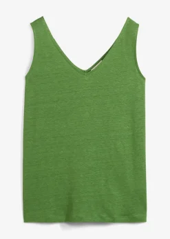 bonprix bonprix Top de lino puro Verde Discount