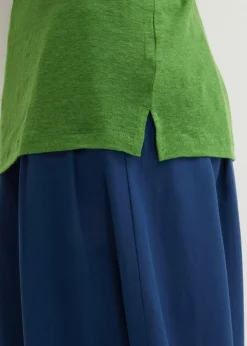 bonprix bonprix Top de lino puro Verde Discount