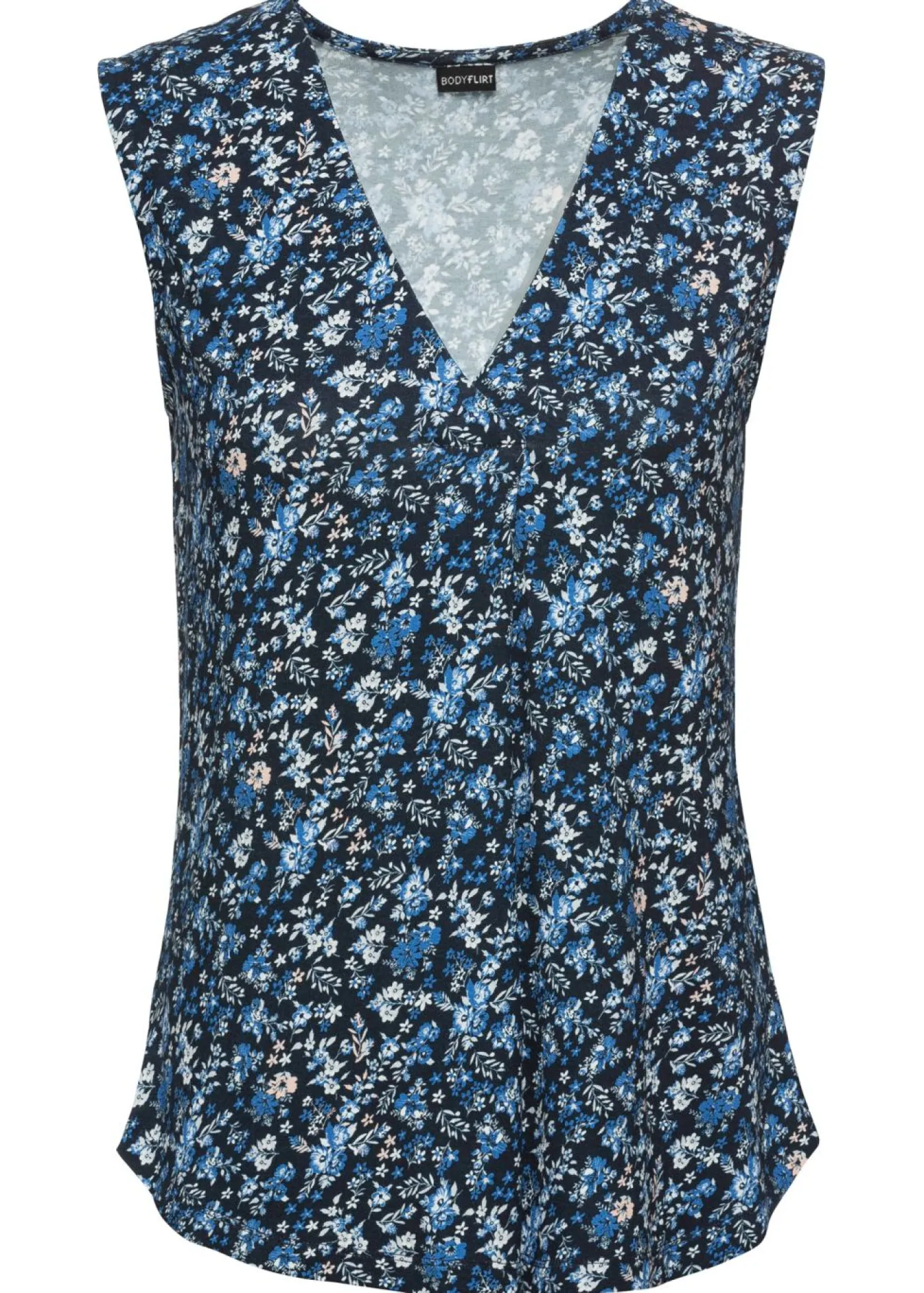 bonprix bonprix Top de mezcla de viscosa Azul de flores Best