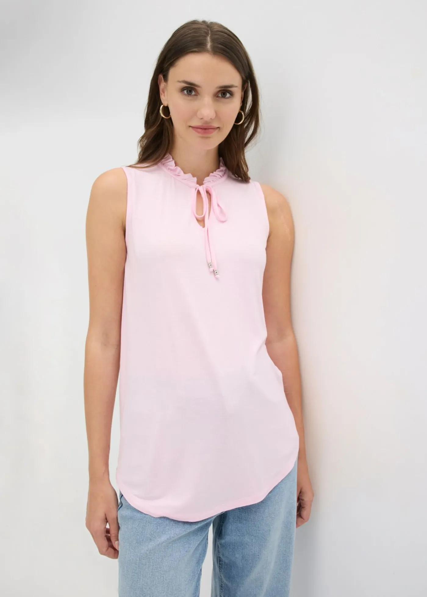 bonprix bonprix Top de mezcla de viscosa rosa cristal Clearance