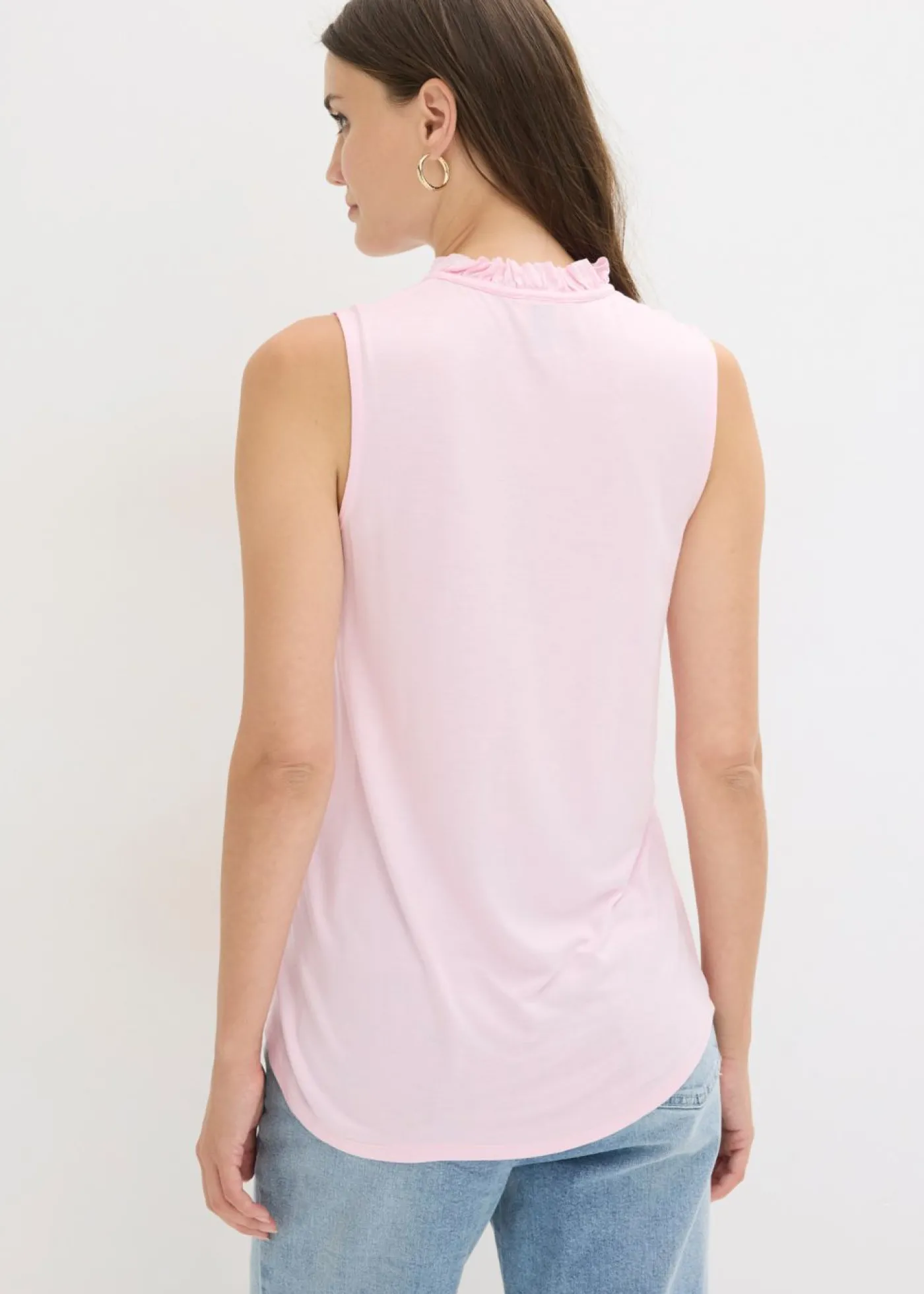 bonprix bonprix Top de mezcla de viscosa rosa cristal Clearance