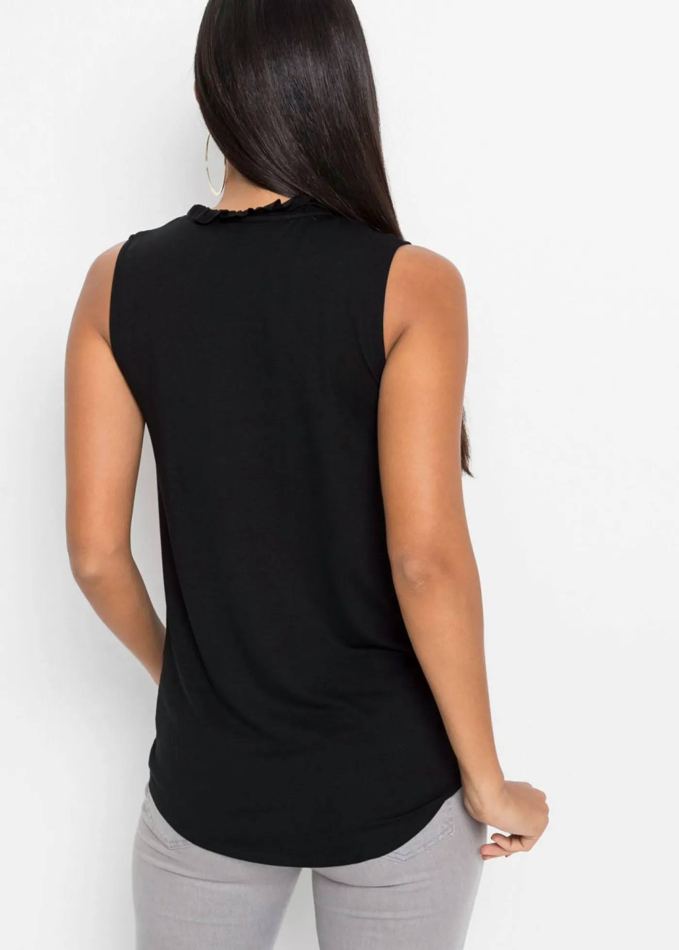 bonprix bonprix Top de mezcla de viscosa Negro