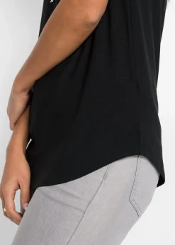 bonprix bonprix Top de mezcla de viscosa Negro