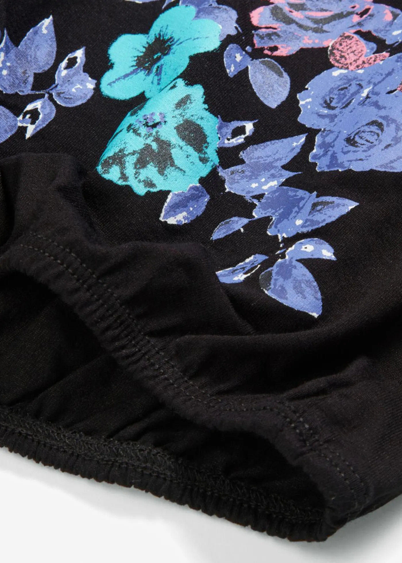 bonprix bonprix Top de mezcla de viscosa fluida Negro estampado Clearance