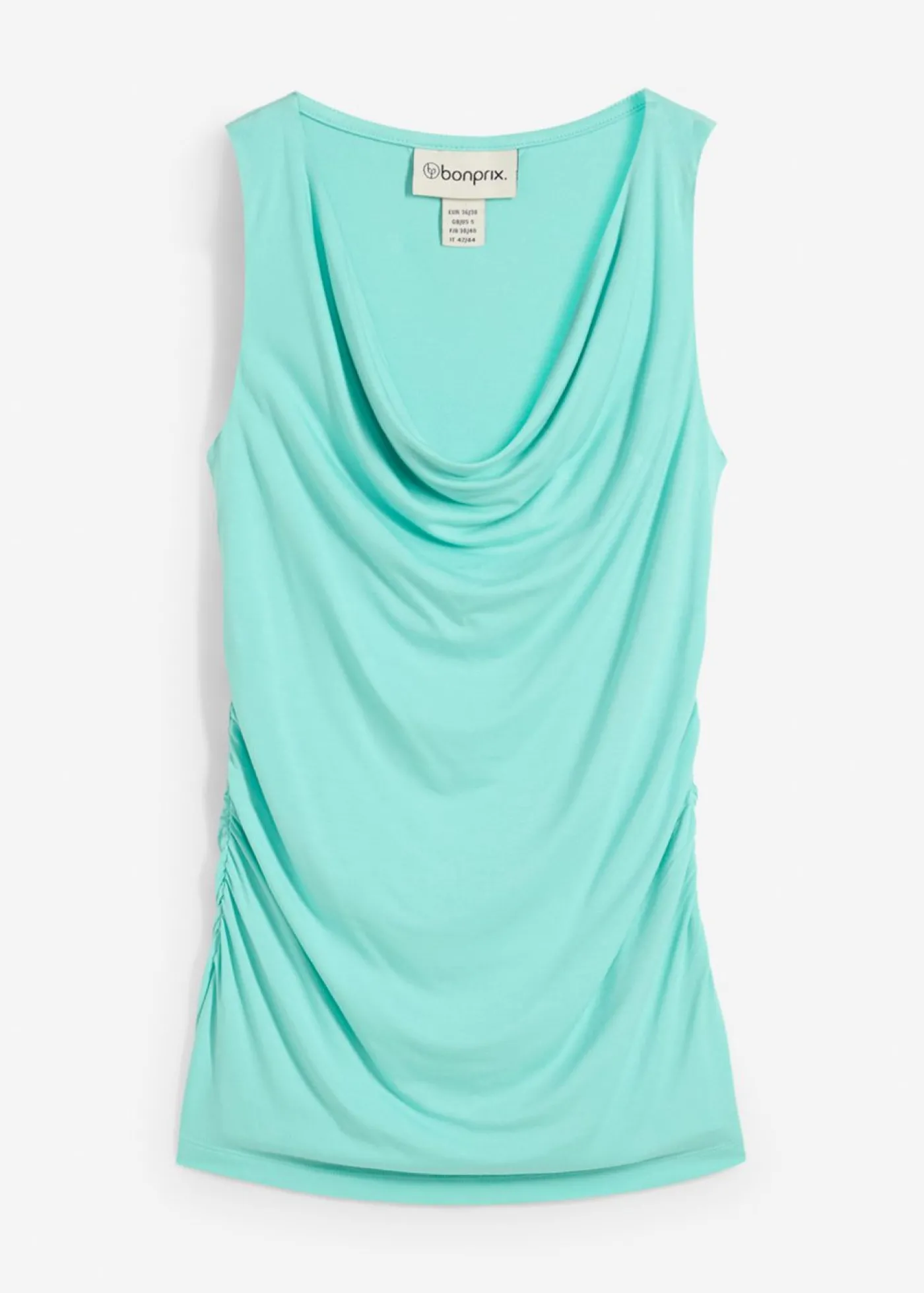 bonprix bonprix Top de mezcla de viscosa suave Azul mentol New