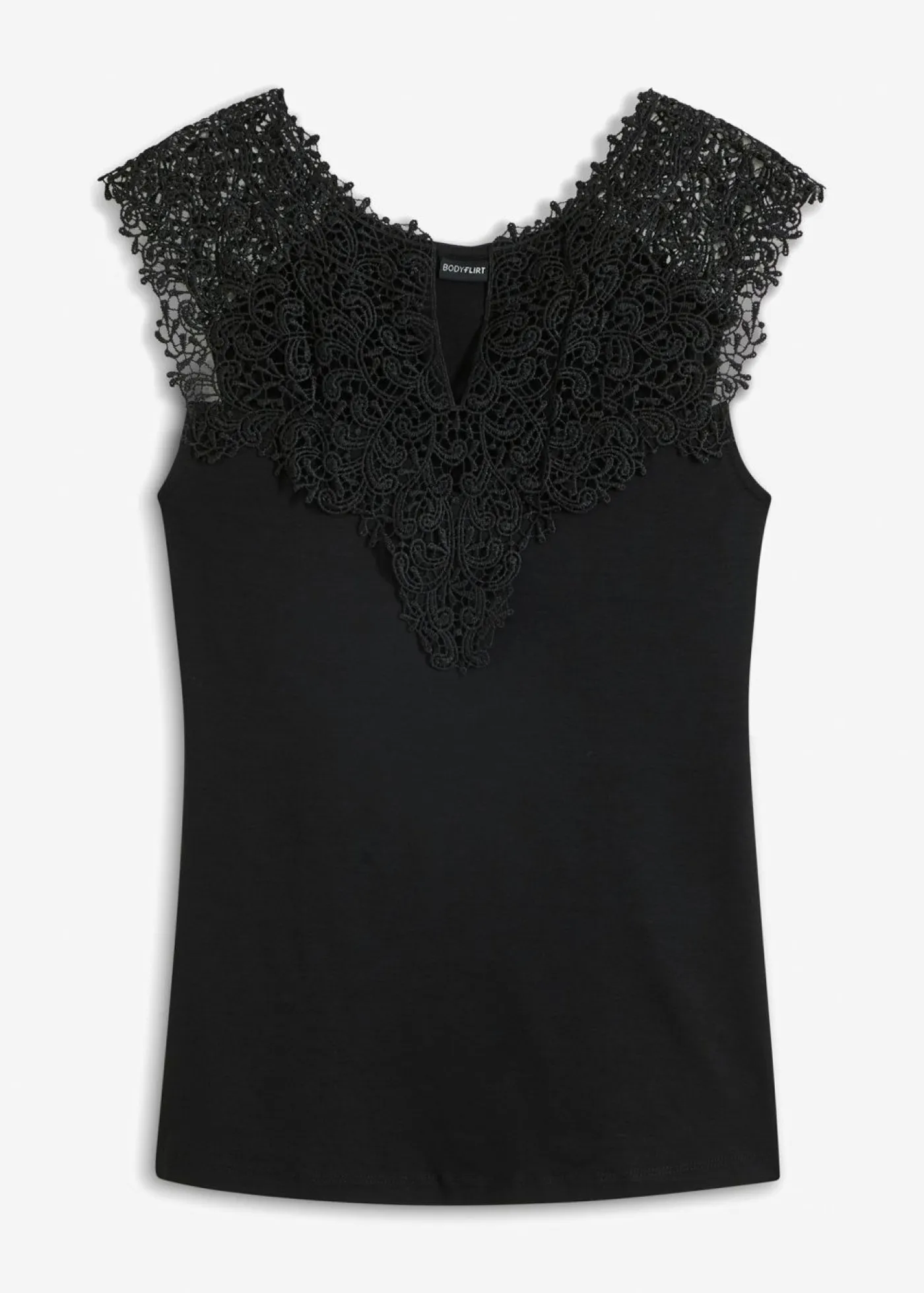 bonprix bonprix Top de mezcla de viscosa fluida Negro Discount